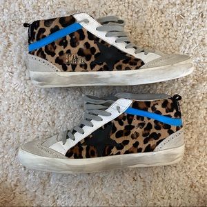 Sz 40 Golden Goose Deluxe Brand Mid Stars Leopard